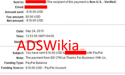 Bid CPM Proof of Payment