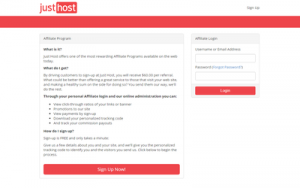 JustHost Affiliate