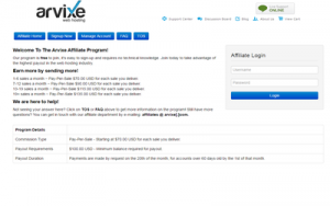 Arvixe Affiliate