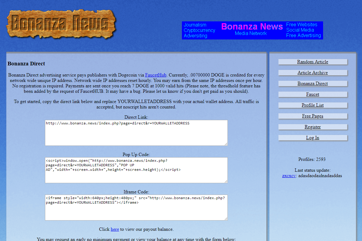 Bonanza Direct PTP Network ADSWikia