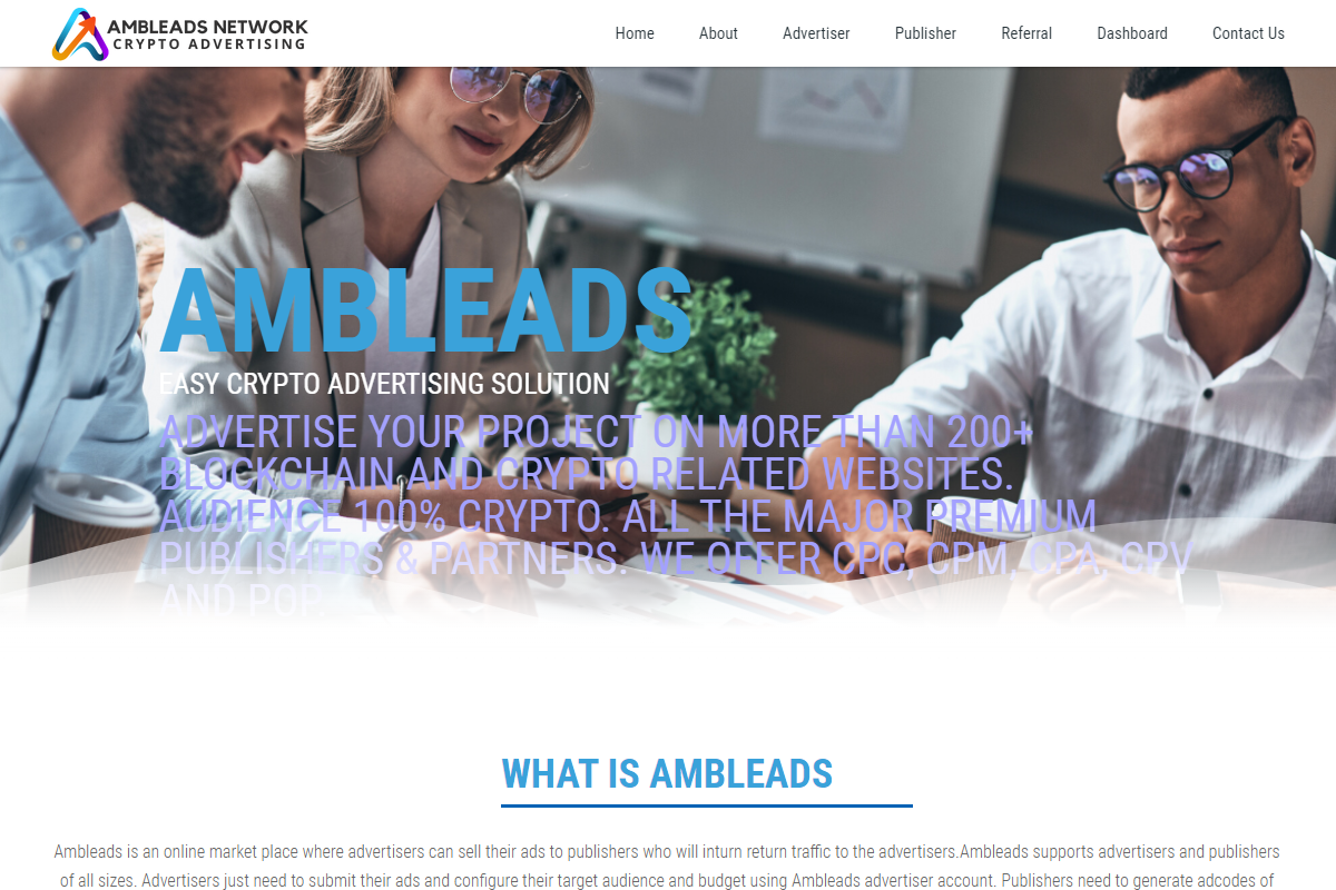 Ambleads Review - Crypto Advertising | ADSWikia